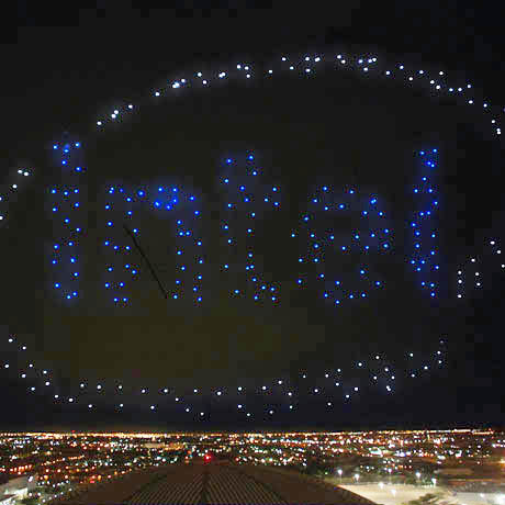 Intel drones light up Super Bowl 2017